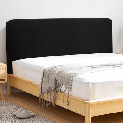 Produktbild von Kopfteilbezug Kopfbrettbezug Bettkopfteil - Elastisch - 180 cm - Samt - Schwarz