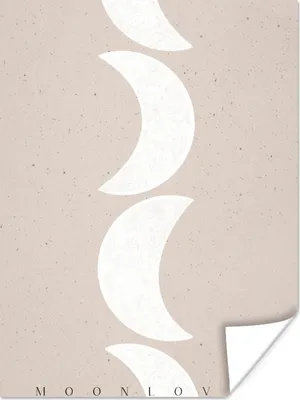 Produktbild von MuchoWow® Poster Mond - Pastell - Text - Zitate 90x120 cm - Wohnzimmer