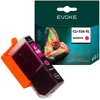 Productafbeelding van Evoke compatibele inkt voor Canon CLI-526M CLI526M 4542B001, magenta, 10,5 ml, geschikt voor 580 pagina's, compatibel met PIXMA iP4850, iP4950, MG5150, MG5350, MG5250