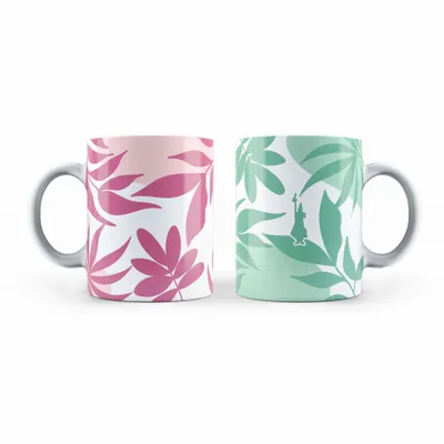 Produktbild von Bialetti Kaffeebecher 2er Set Primavera, Tassen, Henkelbecher, Porzellan, Bunt, 320 ml, SS2024003