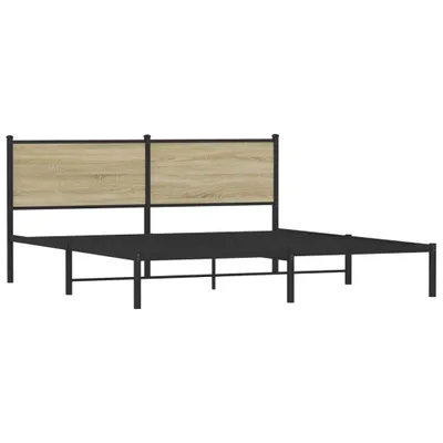Produktbild von Metallbett ohne Matratze Sonoma-Eiche 183x213 cm