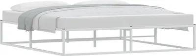Produktbild von vidaXL Bettgestell ohne Matratze Weiß 180x200 cm Metall