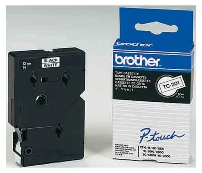 Produktbild von Brother TC-101, Schwarz auf transparent, TC, Japan, 5 Jahr(e), Brother, PT2000, PT3000, PT500, PT5000, PT8E