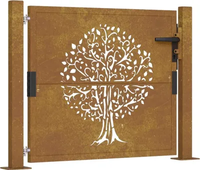 Immagine prodotto di Cancello Vidaxl 105x105 cm Baumdesign in acciaio corten