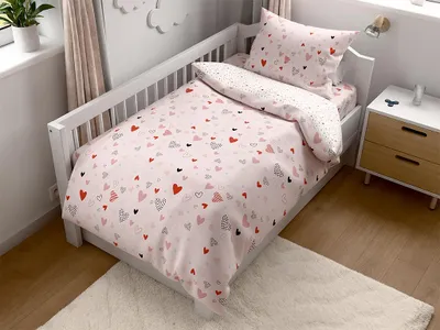 Obrázok produktu pre Súprava obliečok do postieľky s prestieradlom LOVITA, ružová