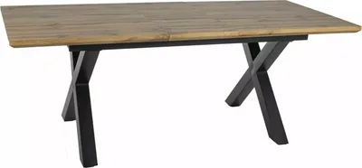 Produktbild von Esstisch Xaviero Küchentisch 160-240x90x76cm Eiche Artisan / schwarz ausziehbar
