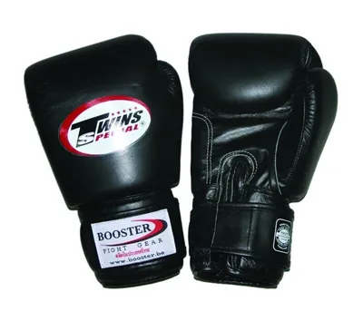 Productafbeelding van Twins BG-5 bokshandschoenen, langere klittenbandsluiting, leer, zwart