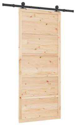 Produktbild von vidaXL Schiebetür Natur 80 x 208 cm Massives Kiefernholz