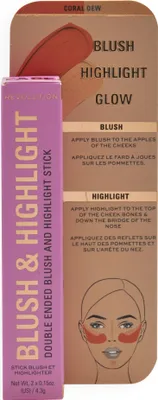 Produktbild von Makeup Revolution Blush & Highlight Stick - Coral Dew 4,3 g