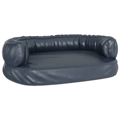 Produktbild von vidaXL Hundebett Ergonomisch Schaumstoff Dunkelblau 60x42cm Kunstleder
