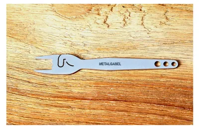 Produktbild von Metallgabel Heavy - Pommesgabel aus Edelstahl - Vollmetall Pommes