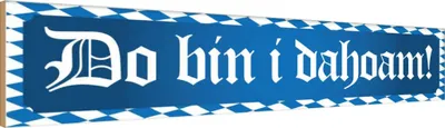 Produktbild von vianmo Holzschild 10x46 cm Do Bin I Dahoam Dekoration