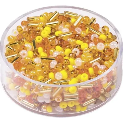 Produktbild von KNORR PRANDELL Böhmische Rocailles Ø 25 mm Glas gelb orange-gemischt