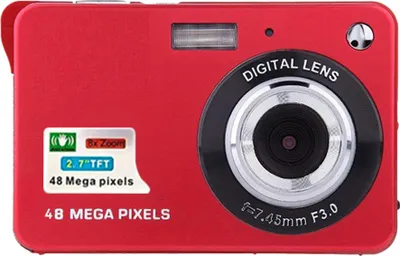 Produktbild von INF Erinnerungen festhalten mit der kompakten K09 Digitalkamera Rot