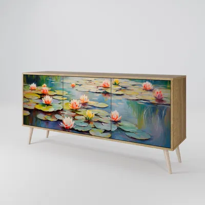 Immagine prodotto di Spacerebels cassettiera a 3 ante - credenza cassettiera - credenza alta - mobile armadio - soggiorno camera da letto - 57,5×164,5×42 (HxLxP)