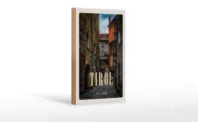Produktbild von Holzschild Reise 12x18 cm Tirol Österreich Altstadt Mittelalter