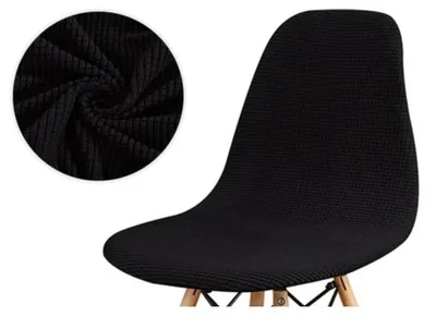 Produktbild von Dicker, Jacquard Bezug Für Skandinavischen Stuhl Schwarz