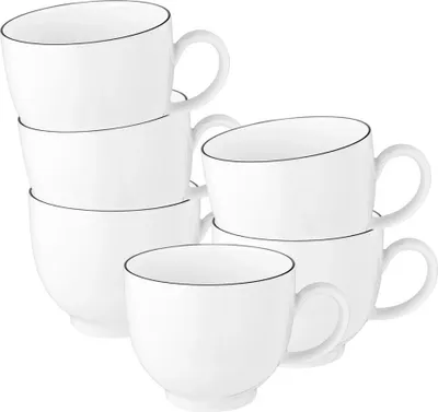 Produktbild von Seltmann Weiden Lido Black Line Kaffeetasse 220 ml 6er Set - DS