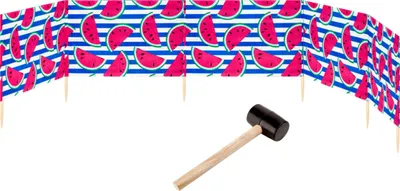 Produktbild von Garronda Strand Windschutz Sichtschutz 6m lang plus Gummihammer GAEX001 (Wassermelone-66, 6 m)
