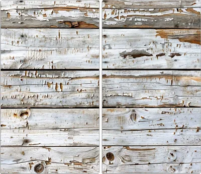 Produktbild von Spritzschutz Herdabdeckplatte Schneidebrett aus Glas Verwitterte Holzbretter 2-Teilig (60x52cm)