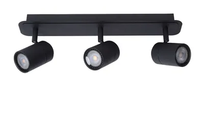 Zdjęcie produktu dla Lampa sufitowa LENNART czarna 3xGU10x5W metal wym:15x40x7cm IP44 Lucide