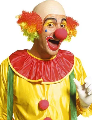 Produktbild von Clownkappe mit lockigen bunten Haaren