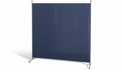Produktbild von Grasekamp Stellwand 180 x 180 cm - Blau - Paravent Raumteiler Trennwand Sichtschutz