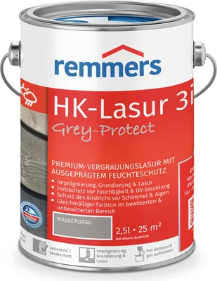 Zdjęcie produktu dla Remmers HK-Lasur grey protect woda szara 2,5 l