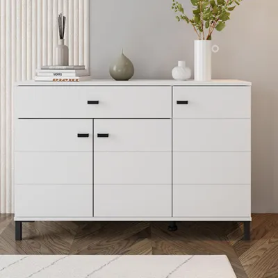 Immagine prodotto di Djanet - Credenza, 116x35x78h cm Bianco, 2 Ripiani