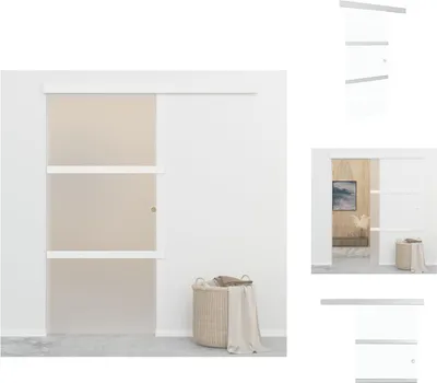 Obrázek produktu pro vidaXL Posuvné dveře s měkkými zarážkami ESG sklo a hliník 90x205cm - Dveře
