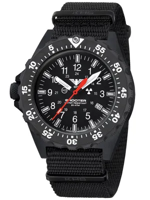Produktbild von KHS - Armbanduhr - Shooter MKII mit Natoband Schwarz - KHS.SH2OT.NB