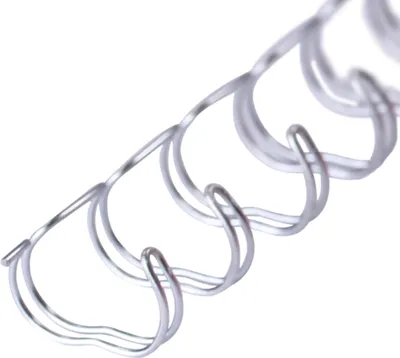 Produktbild von Drahtbinderücken, 2:1, silbern, 6,4 mm, 100 Stück, für ca. 45 Blatt – Metallringbindung, Spiralbindung, Ringbindung