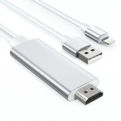 Image de Choetech Câble vidéo USB pour iPhone vers adaptateur HDMI pour moniteur TV 1,8m