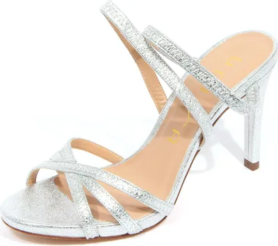 Immagine prodotto di G4630 sandalo donna UNISA silver leather crackle effect sandal shoe woman