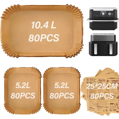 Produktbild von Backpapier für Heißluftfritteuse 320 Stück, kompatibel mit Ninja Foodi, Instant, Duronic, Ometa
