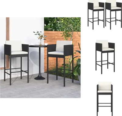 A set of bar stools and a table arranged on a patio.