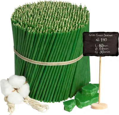 Produktbild von Kirchliche Grüne Bienenwachskerzen № 140 700 St - 2 kg