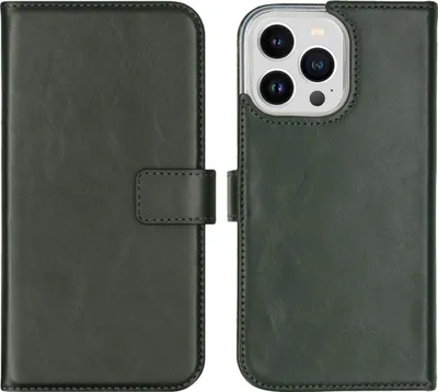 Immagine prodotto di Selencia Custodia a libro in vera pelle per iPhone 14 Pro Max - Verde