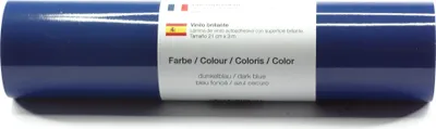 Produktbild von Kreativplotter Vinylfolie glänzend DUNKELBLAU 21x300 cm