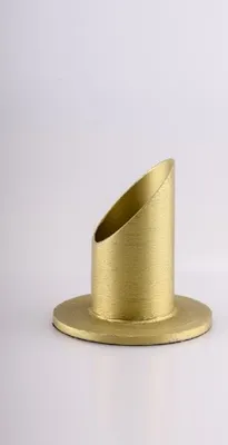 Produktbild von Kerzenleuchter Ø für Kerzen 4 cm Aluminium, gold, matt, rund