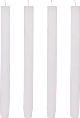 Immagine prodotto di Set di 4 candele a bastoncino di alta qualità Ø 2,3 x 27 cm bianco