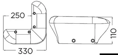 Immagine prodotto di Parabordo per pontile 330 mm blu , 1 pezzo