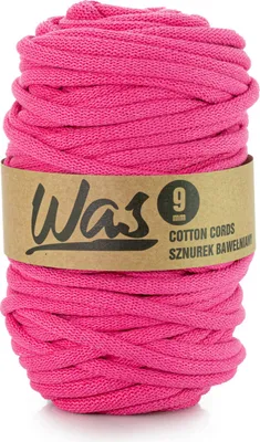 Produktbild von WAS, Baumwollkordel mit Polyesterkern, geflochten, 9mm, 50m, fuchsia