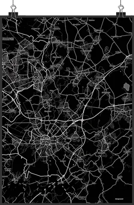 Produktbild von Mr. & Mrs. Panda Bild Würselen DIN A3 - Geschenk, Stadt, Kunstdruck, Wanddekoration, Dorf Karte Landkarte Map Stadtplan, Wandbild, drucke, wanddeko