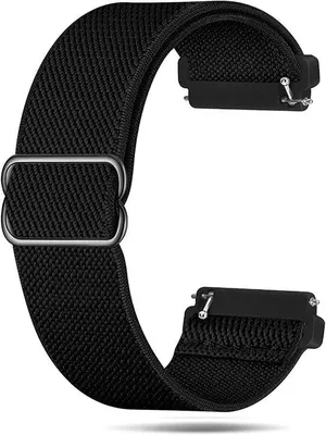 Produktbild von Elastisches Nylon-Uhrband - 20 mm - Universelles Reservearmband - Elastisches, reißfestes, geflochtenes Band für Damen und Herren