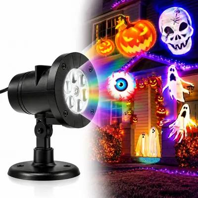 Produktbild von Outdoor-LED-Projektor HALLOWEEN 12 Animationen