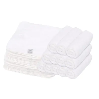 Produktbild von Bambus Waschlappen 12er Set 20x20 cm wiederverwendbar Baby Waschhandschuhe ultraweich saugstark antibakteriell nachhaltig