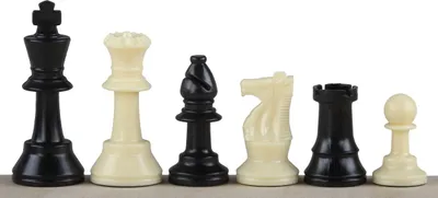 Produktbild von Staunton Schachfiguren Nr. 3, Weiß/Schwarz (König 64 mm)