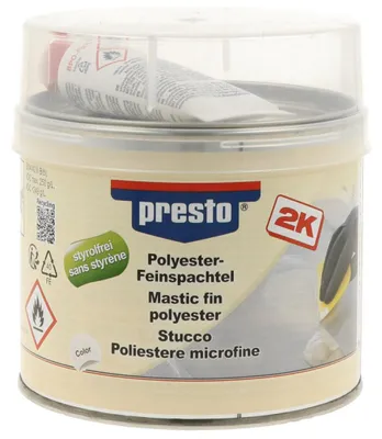 Produktbild von presto Feinspachtel, styrolfrei, weiß, 1,00 KG