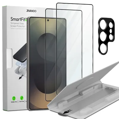 Produktbild von 2-Pack Samsung S25 Ultra Displayschutzfolie & 1-Pack Kameraschutz - Gehärtetes Glas | [Automatische Installation] - Blasenfrei